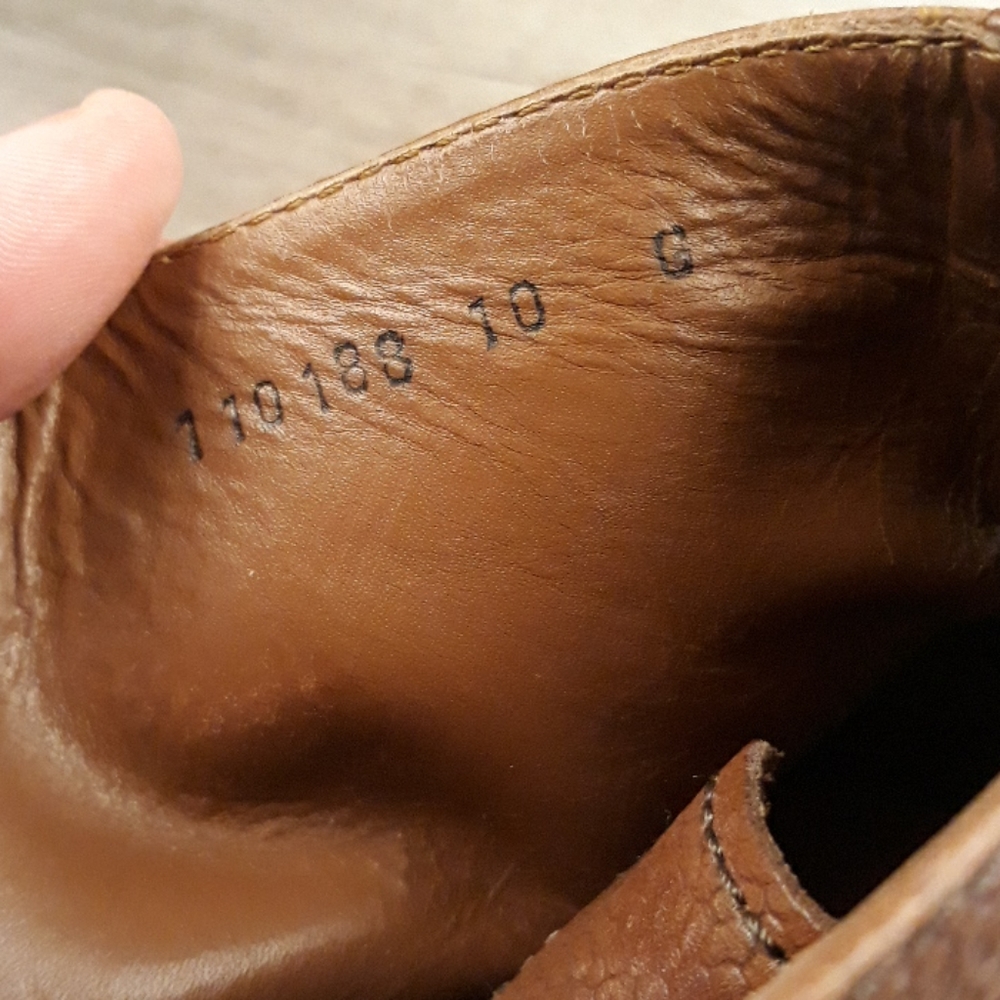 GRENSON Goodyear Brown Leather‎ Sz 11 G Mens Lace Up Split Toe Boots - Picture 12 of 12